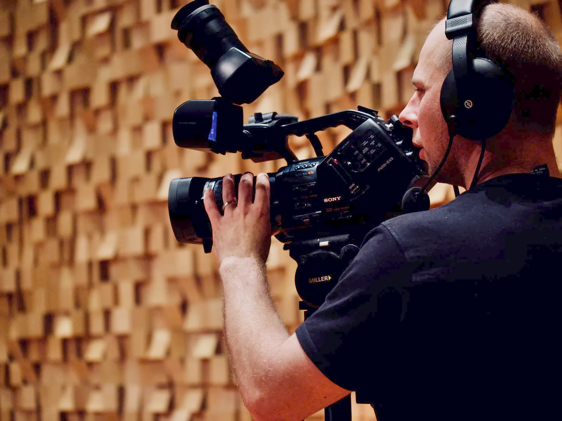 Sony FX6 set up in a recording studio